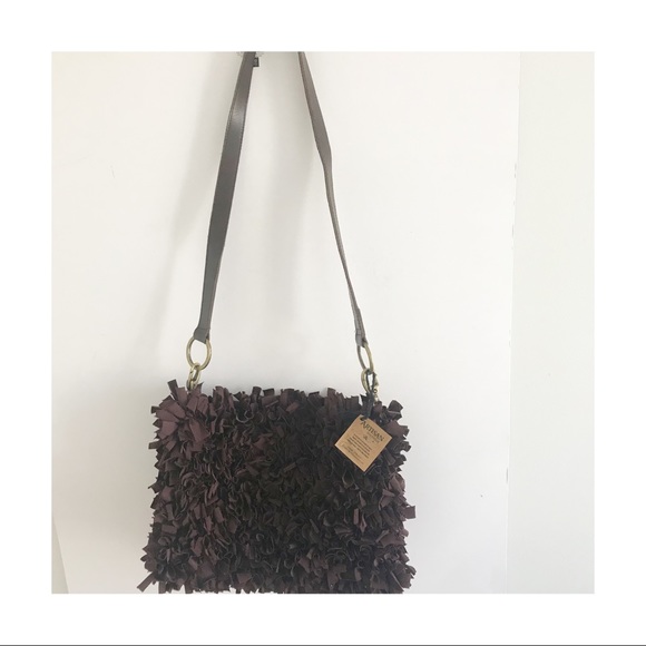 Handmade Brazilian Recycled Bikini Scrap Shoulder Bag. - Picture 6 of 6